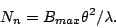 \begin{displaymath}
N_n = B_{max}\theta^2/\lambda.
\end{displaymath}