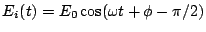 $E_i(t)=E_0 \cos(\omega
t+\phi-\pi/2)$