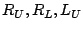 $R_U, R_L, L_U$